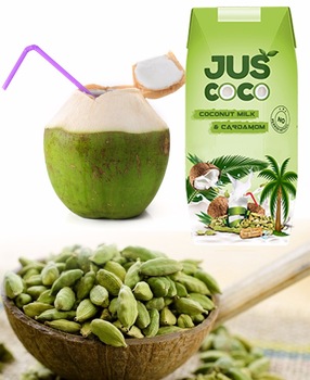 Organic Coconut Milk With Cardamom Flavor, Shelf Life : 12 Months