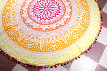 100% Cotton Bohemian Mandala Decorative Bedsheet, Pattern : Printed