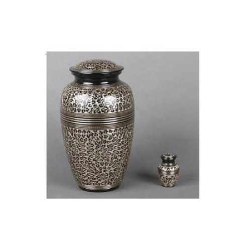 Brass Cremation Urn Oak Leaf Carving, Style : American Style