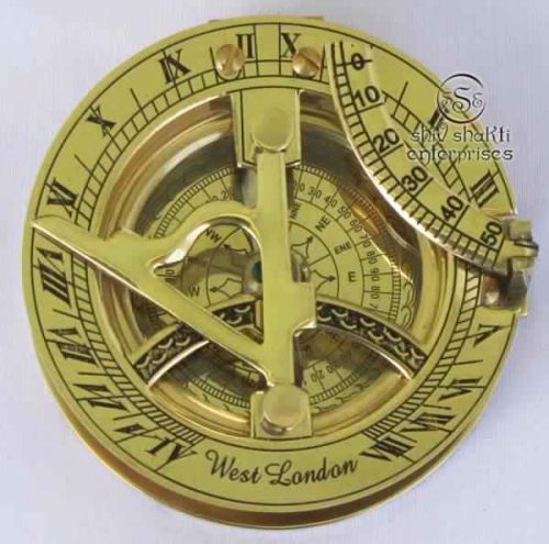 Polish Brass Sundial Compass