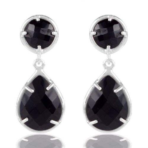 Black Stone 925 Sterling Silver Earring