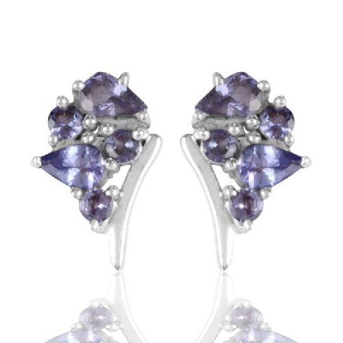 Tanzanite 925 Solid Silver Earring