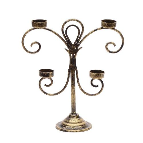 Designer Iron Candle Stand, Color : 29cm X 10.5cm X 32cm