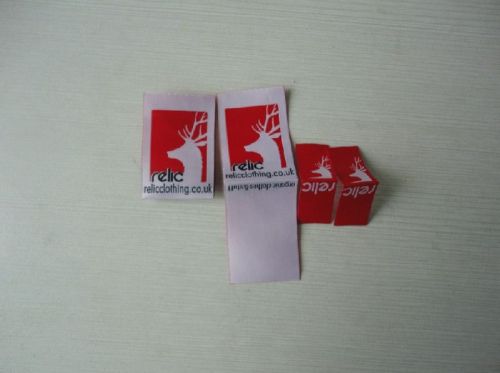 Satin Printed Label for Garment, Shoes, Bags