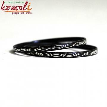 Silver Engraved Bangle