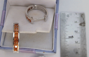 Ear Ring With Yellow Sapphire