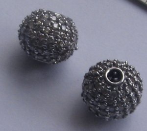 Gold Diamond Beads 10mm