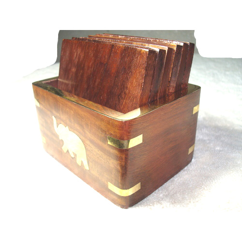 Square Wooden Material Coaster, Feature : Eco-Friendly, Stocked