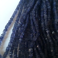 Shiva Exports Iolite Smooth Square Beads, Size : APPROX SIZE 5MM