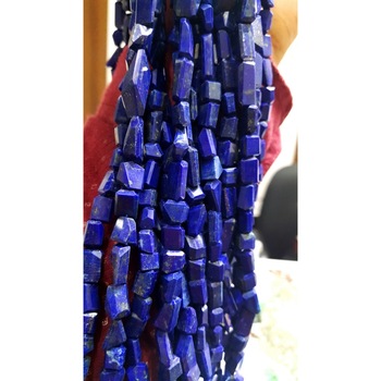 Lapis Lazuli Faceted Tumbled Stones, Size : Approx 10x15 Mm