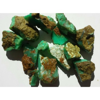 Minerals Chrysoprase Rough Stones, Quality : AA