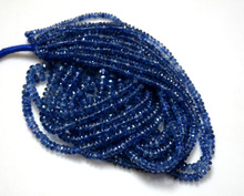 Kyanite Faceted Rondelles For Neckles, Color : Blue