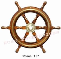 Shiny Decorative Wooden Ship Wheel