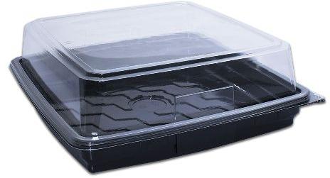 Combopac Black Square Container (PET)