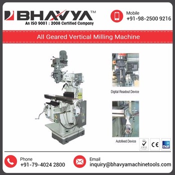All Geared Vertical Milling Machine