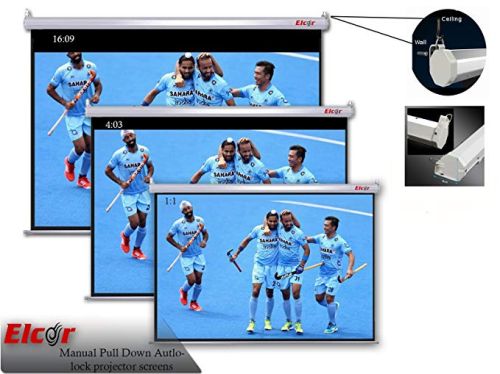 Manual Auto Lock Projection Screens, Size : 6x4