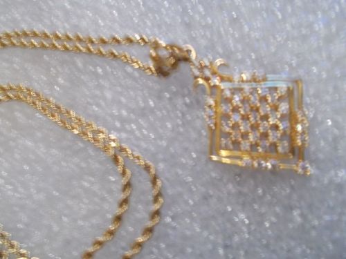 Sterling Silver Bracelets and Gold Diamond Pendants