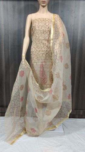 Kota Doria Party Wear Suits, Feature : Anti Shrink, Comfortable, Easy Washable Skin-Friendly