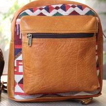 Aryan Exports Genuine Leather Backpack, Color : Brown Tan Color