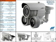 Varifocal Lens Weather Proof IR Camera