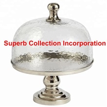 Glass Dome Top Cake Stand, Size : 14', 16', 18'