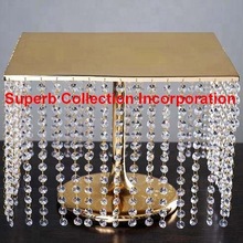 Gold Hanging Crystal Wedding Cake Stand, Feature : Eco-Friendly, Stocked