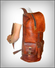 Real Leather Vintage Looks Hiking Bag Backpack