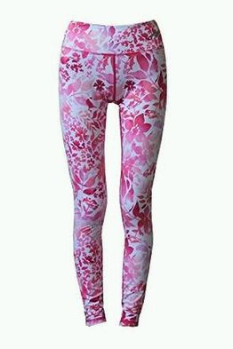 Floral Pink Printed Cotton Sports Legging, Size : M, XL