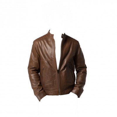 Mens Brown Leather Jacket, Feature : Comfortable Soft, Plus Size, Quick Dry, Waterproof