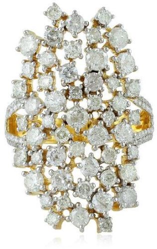 Designer Gold Diamond Cocktail Ring