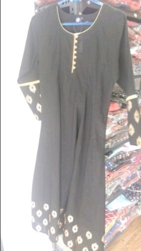 Plain Ladies Silk Kurti, Size : M, XL, XXL