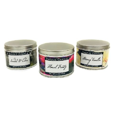 Paraffin Wax Tin Candles, For Home, Hotel