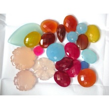 MNM Chalcedony Fancy Briolette Beads, Color : Light Blue