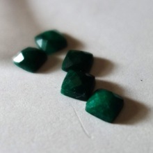 Checkerboard Cut Green Corundum Gemstones, Gemstone Type : Natural