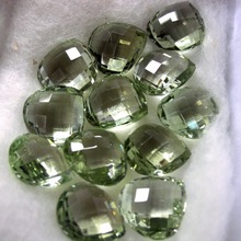 Drop Shape Green Amethyst Gemstone Briolettes