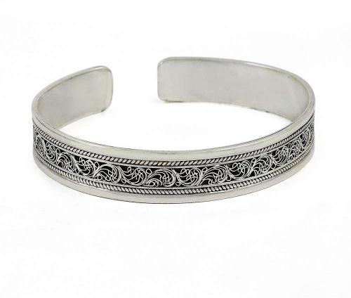 Sterling Silver Oxidised Jewellery Ethnic 925 Sterling Silver Bangle