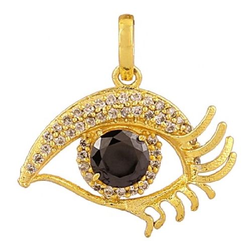 Golden Plated Eye Shaped Pendant