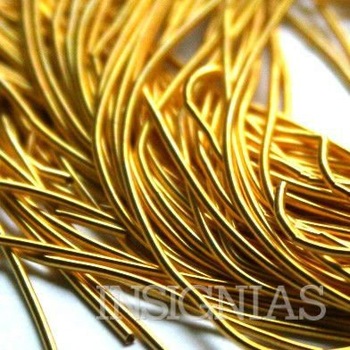 Copper Metal Embroidery Gold Bullion Wire, Pattern : Polished