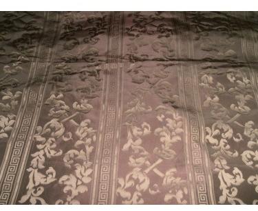 Damask Silk Taffeta Jacquard 60 Inch Rich Bronze Brown