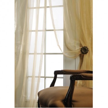 Ivory Silk Organza 108-inch Wide Sheer Curtain Panel