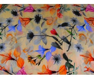 Pure Silk CDC Crepe DIGITAL Printed Fabric 16 Mm Weight B2 101A[10]