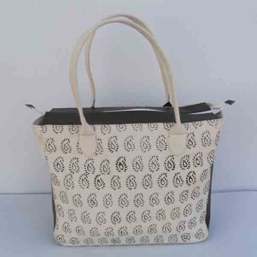 Camelon Exports Canvas Leather Handbag Purses, For Promotion Gift, Color : Natural