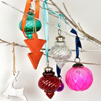 Christmas Ornaments, Color : Red, Clear