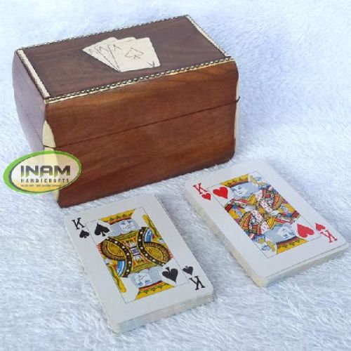 Sheesham Wood Box With Playing Cards