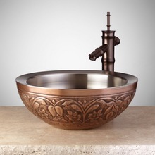 SPARK PRODUCTS 100% Copper Hammered Sinks, Color : Black, Brown, Burgundy, Chocolate