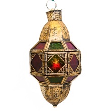 Moroccan Hanging Candle Lantern Multi Glass, For Home Decoration, Color : CUSTOMISED