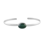 925 Silver Malachite Cuff Bangle