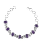 925 Sterling Silver Amethyst Bracelet