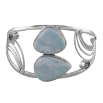 925 Sterling Silver Larimar Cuff Bracelet