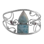 Authentic Silver Larimar Cuff Bracelet